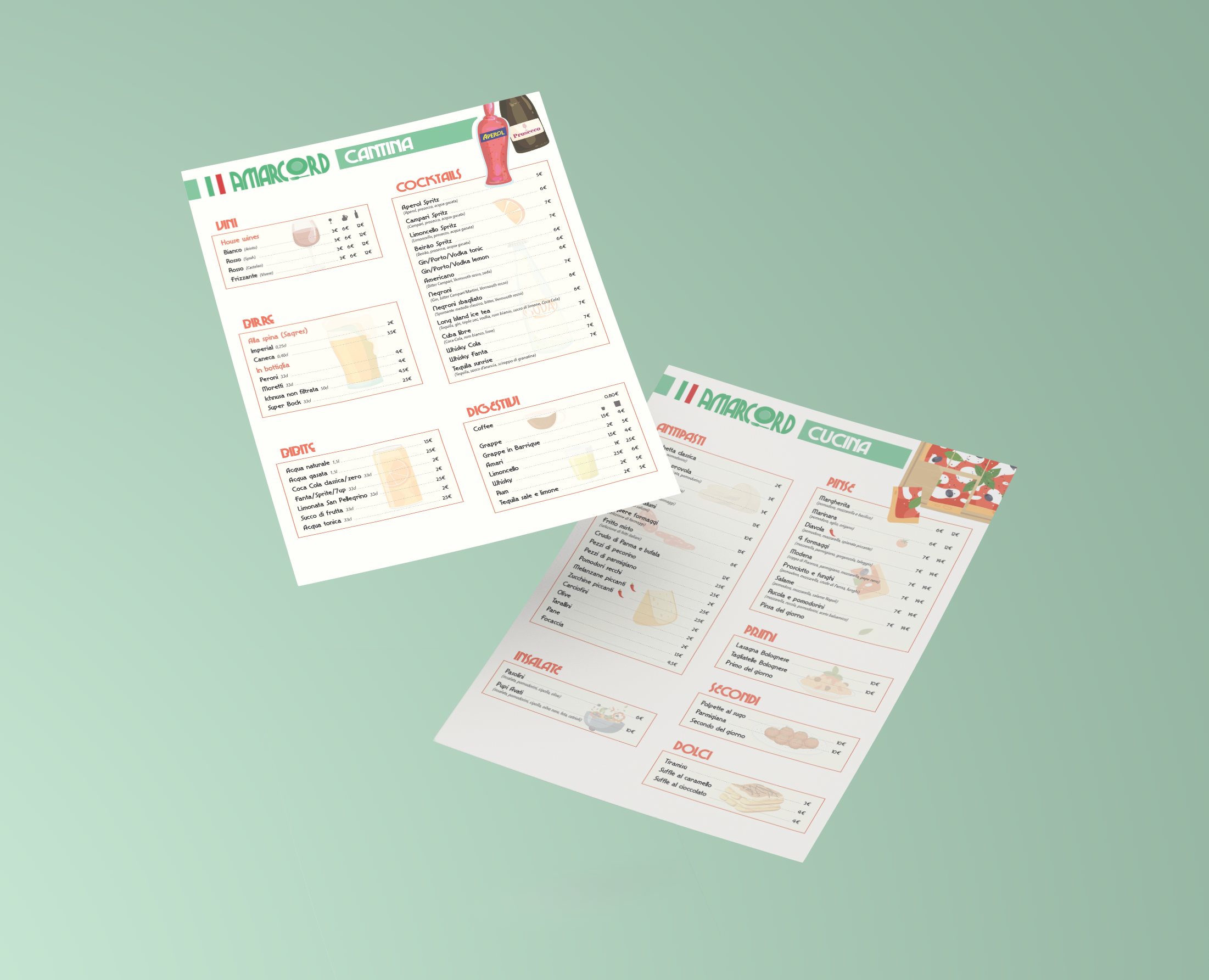 Amarcord - Branding & Menu